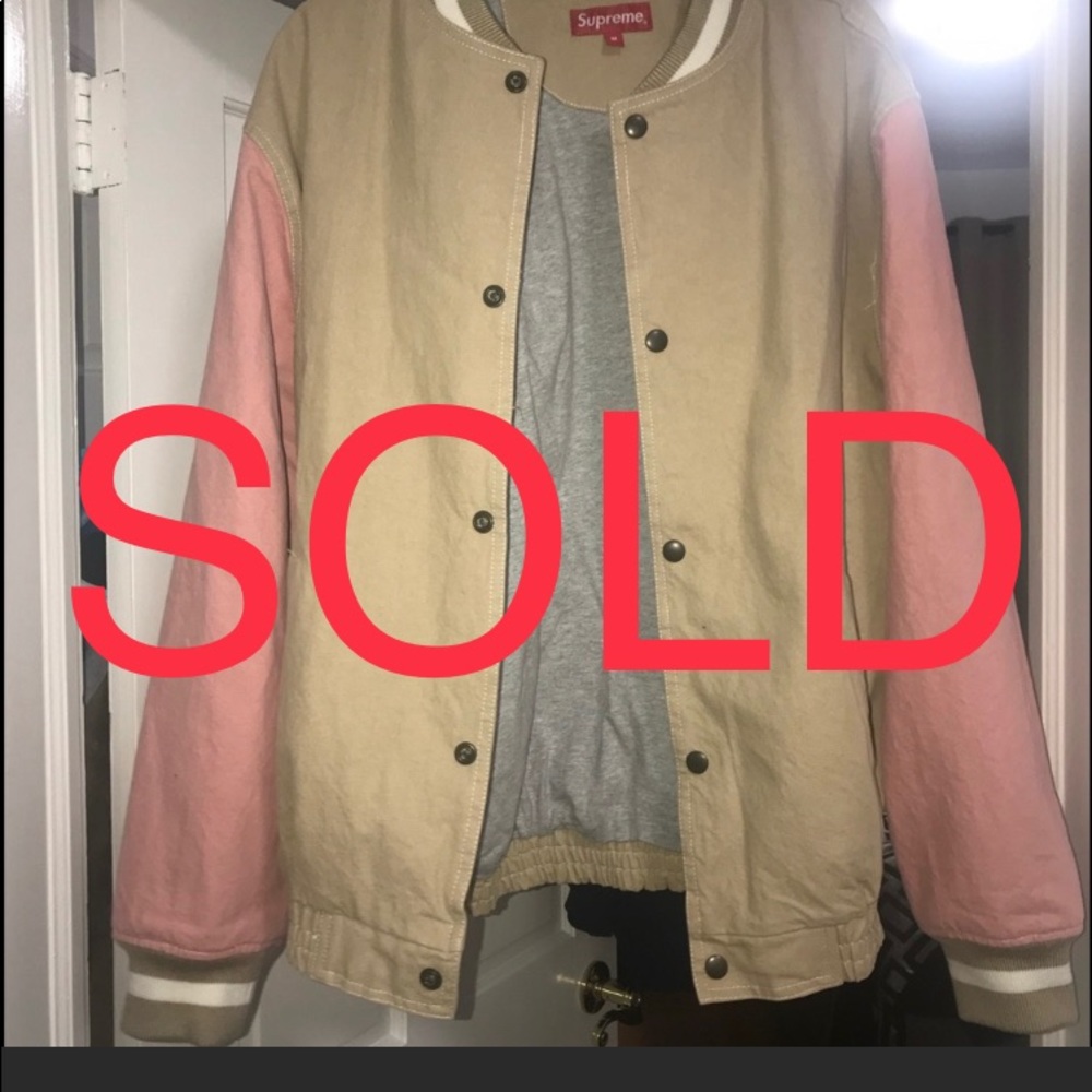 ❌SOLD❌ Supreme SS18 Denim Varsity Men Jacket